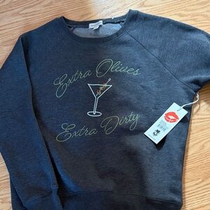WILDFOX 'Extra Olives Extra Dirty' Crewneck Sweatshirt NWT